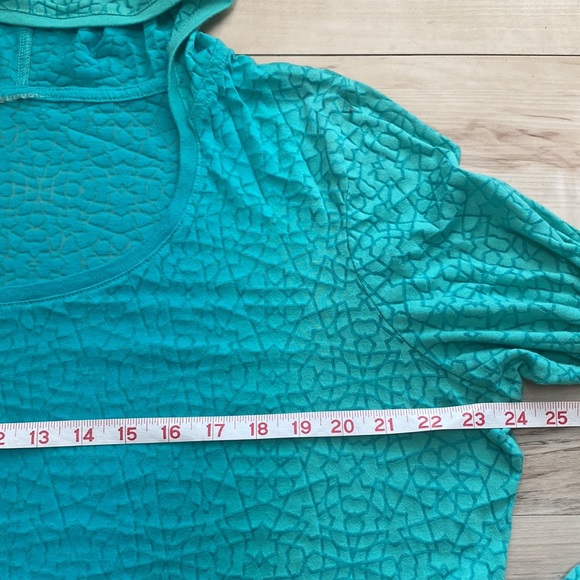 Calvin Klein Performance Womens L/XL Blue & Green Long Sleeve Hoodie with Thumb - Picture 11 of 12